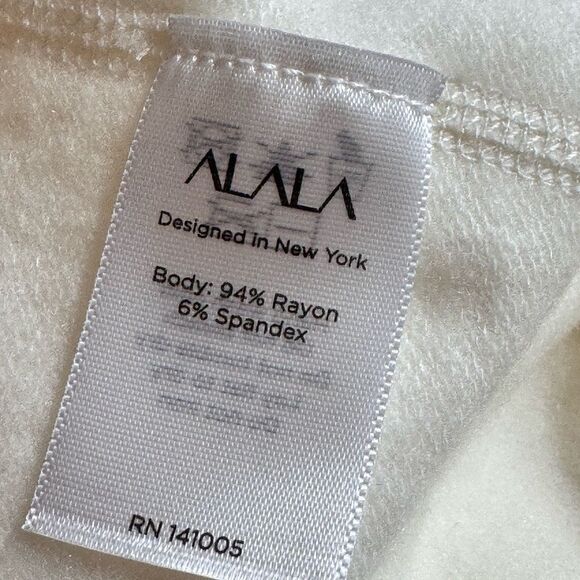 Alala Fleece off Duty Sweatpants Womens Sz M Bone Pull on Drawstring Fleece New - Picture 14 of 16